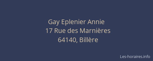 Gay Eplenier Annie