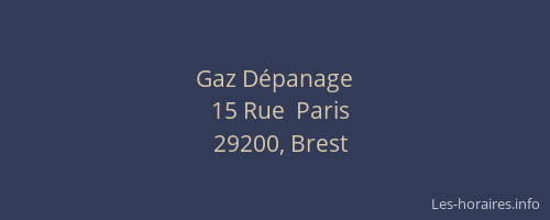 Gaz Dépanage