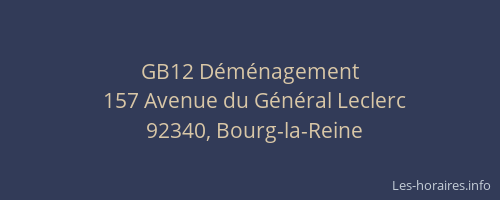 GB12 Déménagement