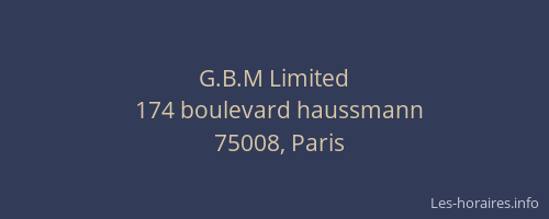 G.B.M Limited