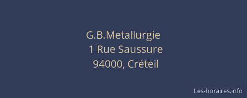 G.B.Metallurgie