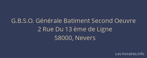 G.B.S.O. Générale Batiment Second Oeuvre