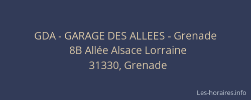 GDA - GARAGE DES ALLEES - Grenade