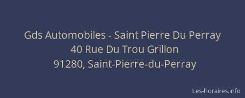 Gds Automobiles - Saint Pierre Du Perray