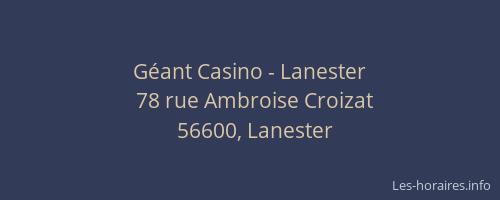 G&eacute;ant Casino - Lanester