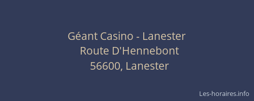 Géant Casino - Lanester