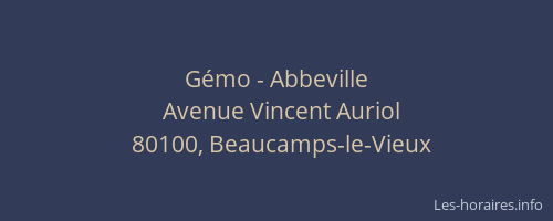 G&eacute;mo - Abbeville
