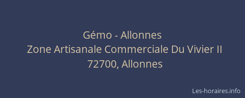 G&eacute;mo - Allonnes