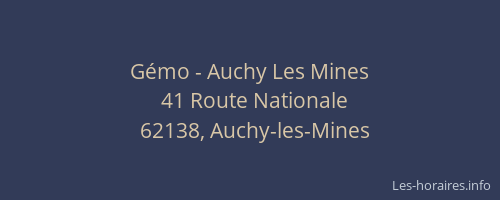 Gémo - Auchy Les Mines