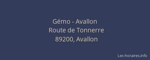 Gémo - Avallon