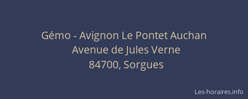 Gémo - Avignon Le Pontet Auchan