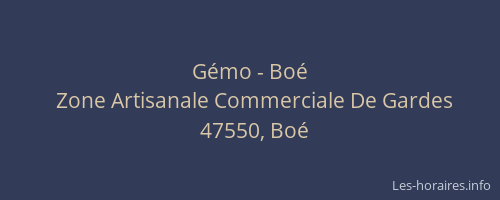Gémo - Boé