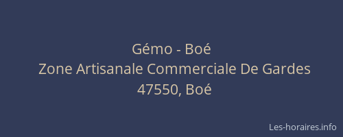 G&eacute;mo - Bo&eacute;