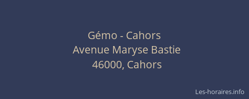 Gémo - Cahors