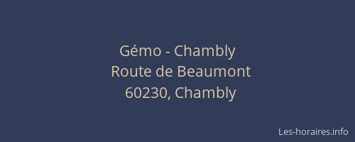 Gémo - Chambly