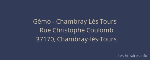 Gémo - Chambray Lès Tours