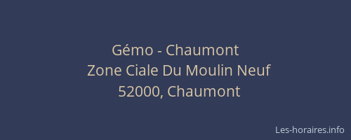 Gémo - Chaumont