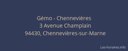 Gémo - Chennevières