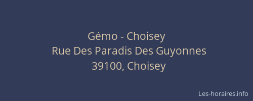 Gémo - Choisey