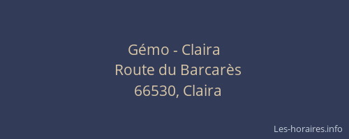Gémo - Claira