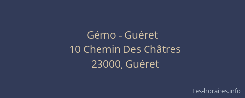 Gémo - Guéret