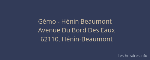 Gémo - Hénin Beaumont