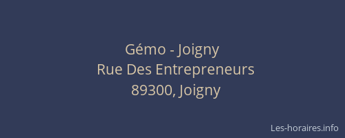 Gémo - Joigny