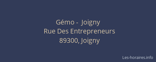 Gémo -  Joigny