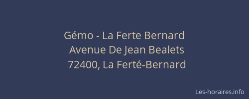 Gémo - La Ferte Bernard