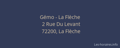 Gémo - La Flèche