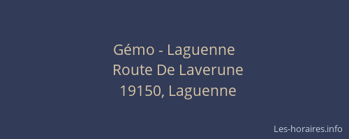 Gémo - Laguenne