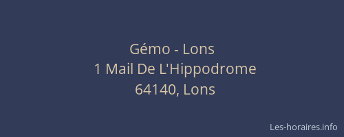 Gémo - Lons