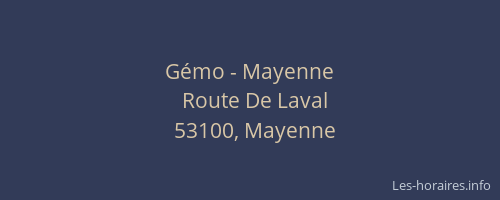 Gémo - Mayenne