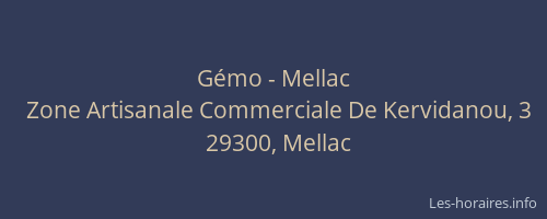 G&eacute;mo - Mellac