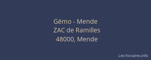 G&eacute;mo - Mende