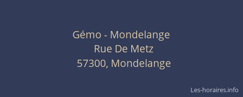 Gémo - Mondelange