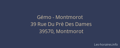 Gémo - Montmorot