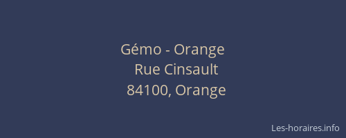Gémo - Orange