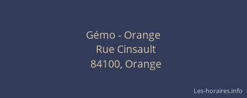 G&eacute;mo - Orange