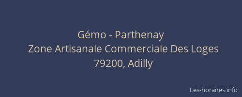 G&eacute;mo - Parthenay