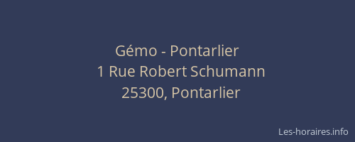 Gémo - Pontarlier