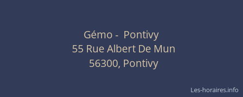 G&eacute;mo -  Pontivy