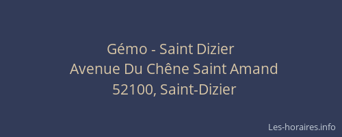 Gémo - Saint Dizier