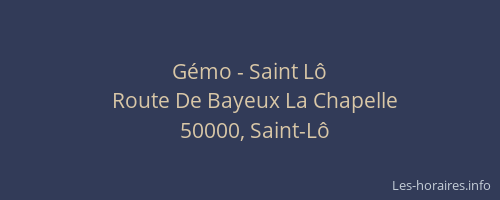 Gémo - Saint Lô