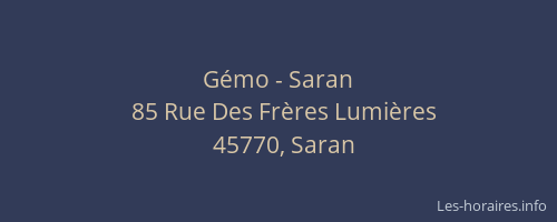 Gémo - Saran