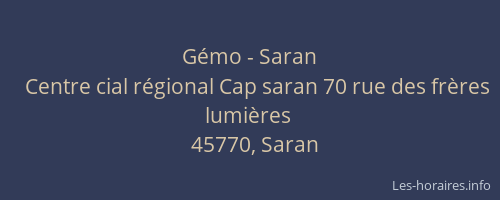 Gémo - Saran