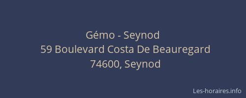 Gémo - Seynod