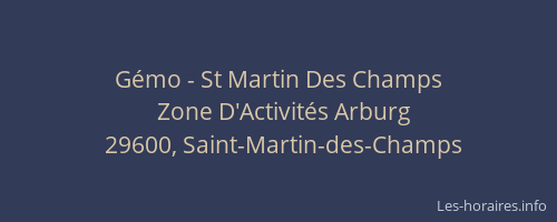 Gémo - St Martin Des Champs