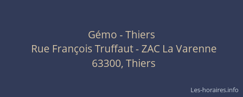 G&eacute;mo - Thiers
