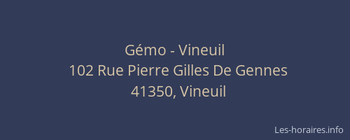 G&eacute;mo - Vineuil